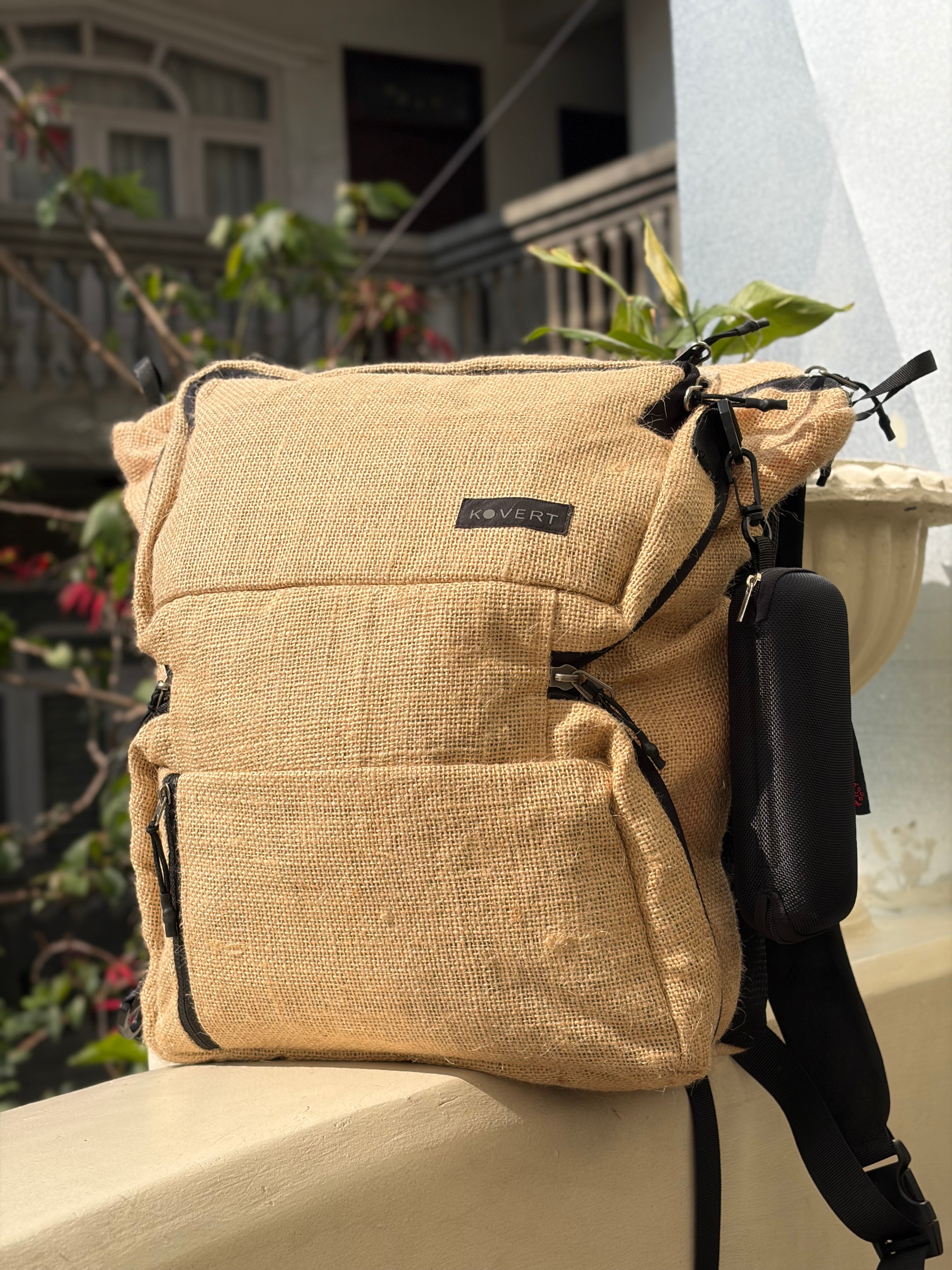 KOVERT Jute Edition (3L Sling to 17L Tote/ Backpack Mode)